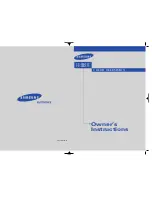 Preview for 1 page of Samsung CL-21K3W Owner'S Instructions Manual