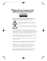 Предварительный просмотр 2 страницы Samsung CL-25D4W Owner'S Instructions Manual