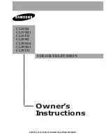 Samsung CL-29M21FQ Owner'S Instructions Manual preview