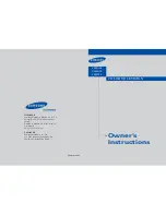 Samsung CL-29M6PQ Owner'S Instructions Manual preview