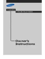 Samsung CL21K30M16 Owner'S Instructions Manual preview