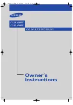 Samsung CL28A20HE Owner'S Instructions Manual preview