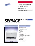 Samsung CLP 300N - Network-ready Color Laser Printer Service Manual preview