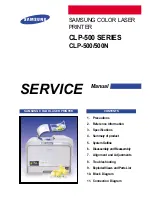 Samsung CLP 500 Service Manual preview