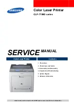 Samsung CLP-770ND - Color Laser Printer Service Manual preview