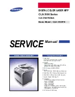 Samsung CLX 3160FN - Color Laser - All-in-One Service Manual preview