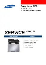 Samsung CLX-4195 Series Service Manual preview