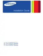 Samsung CLX-9250ND Installation Manual предпросмотр