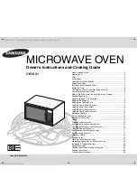 Предварительный просмотр 1 страницы Samsung CM1031-B Owner'S Instructions And Cooking Manual