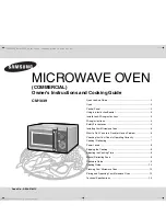 Предварительный просмотр 1 страницы Samsung CM1039-K Owner'S Instructions And Cooking Manual