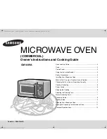 Samsung CM1039A Owner'S Instructions And Cooking Manual preview