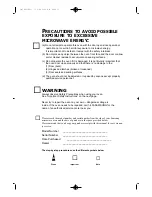 Preview for 2 page of Samsung CM1529A Owner'S Instructions Manual