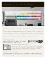 Предварительный просмотр 2 страницы Samsung Color & Monochrome Laser Printers & MFPs Specifications