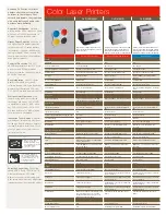 Предварительный просмотр 6 страницы Samsung Color & Monochrome Laser Printers & MFPs Specifications