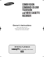 Preview for 1 page of Samsung Colour TV/VCR Owner'S Instructions Manual