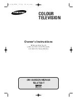 Samsung COLOURTELEVISION Owner'S Instructions Manual preview