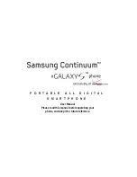 Preview for 3 page of Samsung Continuum SCH-I400 User Manual