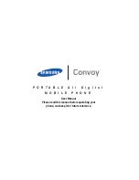 Предварительный просмотр 2 страницы Samsung Convoy User Manual