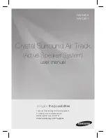 Samsung CRYSTAL SURROUND AIR TRACK HW-D451 User Manual предпросмотр