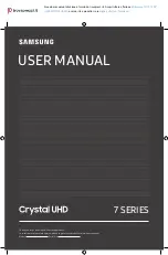 Samsung Crystal UHD 7 Series User Manual preview