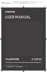 Preview for 1 page of Samsung CRYSTAL UHD 8 Series User Manual