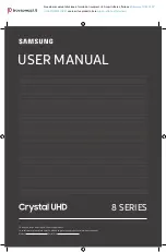 Samsung Crystal UHD UA50TU8500J User Manual preview