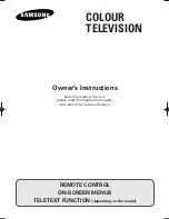 Samsung CS-15T20MG Owner'S Instructions Manual preview