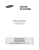 Samsung CS-20Q1ML Owner'S Instructions Manual preview