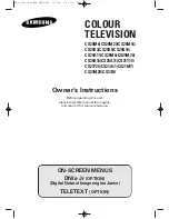 Preview for 1 page of Samsung CS-21A11MH Owner'S Instructions Manual