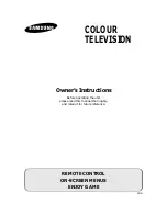 Samsung CS-21T4MA Owner'S Instructions Manual preview