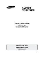 Samsung CS-25M6W Owner'S Instructions Manual preview