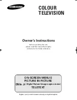 Preview for 1 page of Samsung CS-29M21FH Owner'S Instructions Manual