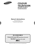 Preview for 1 page of Samsung CS-29Z40 Owner'S Instructions Manual