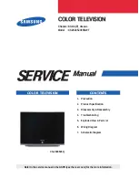 Preview for 1 page of Samsung CS-29Z45Z3Q Service Manual