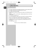 Preview for 2 page of Samsung CS-34A10HV Owner'S Instructions Manual