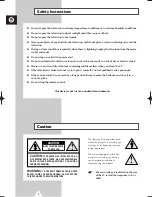 Preview for 2 page of Samsung CS21D8 Owner'S Instructions Manual