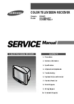 Предварительный просмотр 1 страницы Samsung CS21K5NLX/XTT Service Manual