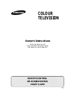 Samsung CS21S7 Owner'S Instructions Manual preview