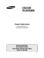 Предварительный просмотр 1 страницы Samsung CS21T3 Owner'S Instructions Manual