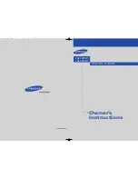 Preview for 1 page of Samsung CSL 2097DV Owner'S Instructions Manual