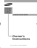 Samsung CT-15K9MJ Owner'S Instructions Manual preview