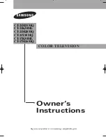 Preview for 1 page of Samsung CT-17K30ML Owner'S Instructions Manual