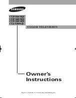 Samsung CT-25M21MQ Owner'S Instructions Manual предпросмотр