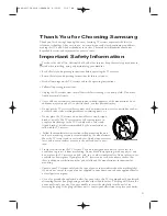 Preview for 3 page of Samsung CT-29V10MQ Owner'S Instructions Manual