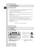 Preview for 2 page of Samsung CW29A10 Owner'S Instructions Manual