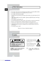 Предварительный просмотр 2 страницы Samsung CW29A1081G Owner'S Instructions Manual