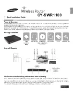 Samsung CY-SWR1100 Quick Installation Manual preview