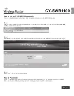 Preview for 3 page of Samsung CY-SWR1100 Quick Installation Manual