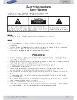 Preview for 2 page of Samsung CY-SWR1100 User Manual