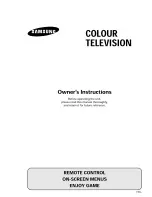 Preview for 1 page of Samsung CZ-21K30G1 Owner'S Instructions Manual